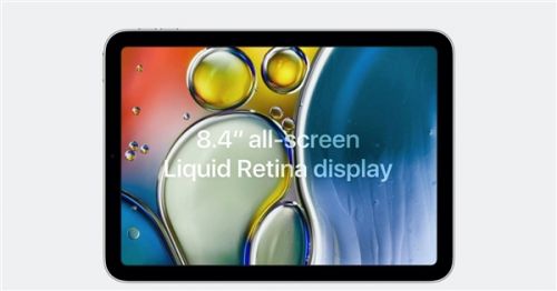 苹果最新iPad mini 6 全新大屏设计