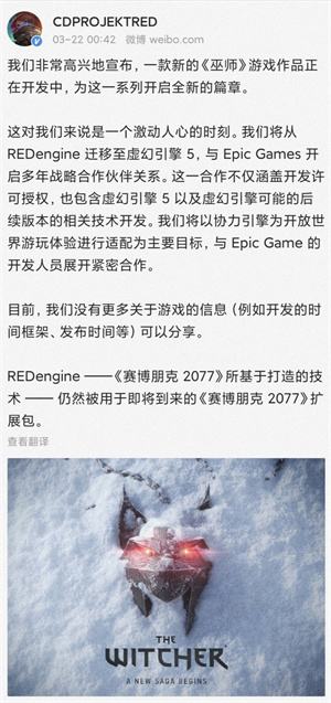 CDPR官宣《巫师》新作：猫学派徽章亮相
