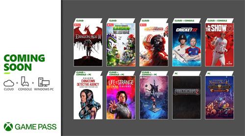 微软Xbox Game Pass4月第一批新增游戏公布