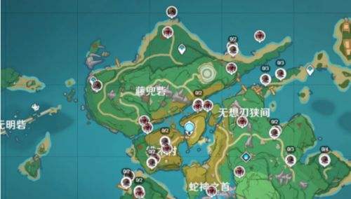 《原神》神里绫华角色培养材料全收集路线图