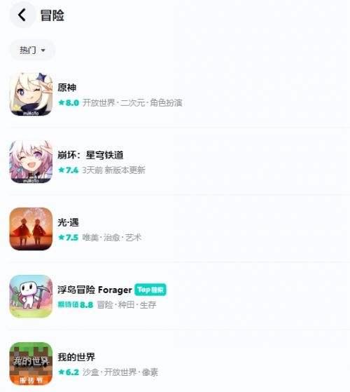 有哪些值得推荐的冒险手游