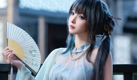 崩铁阮梅古风COS:旗袍御姐太诱人,古色古香让人心醉,美得不可方物