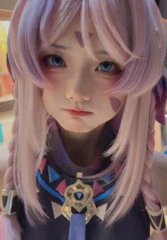 《原神》茜特菈莉超美COS：可爱动人，还原度太高，不愧是黑曜石奶奶