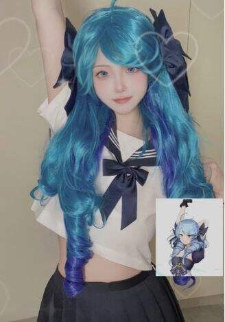 LOL格温校服COS:青春洋溢,甜美可人,简直像从游戏里走出来的