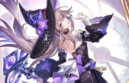 崩铁大黑塔COS:紫色魔法帽,黑袜大长腿,00后小姐姐颜值太好看