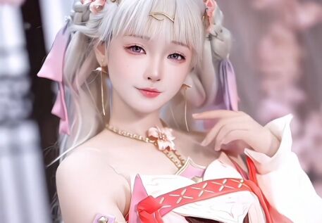 《鸣潮》今汐绝美COS:桃夭灼灼,粉艳动人,这样的今汐也太仙了