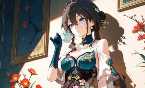 《崩铁》阮梅原皮COS：修身旗袍，修长美腿，清冷高雅令人心动