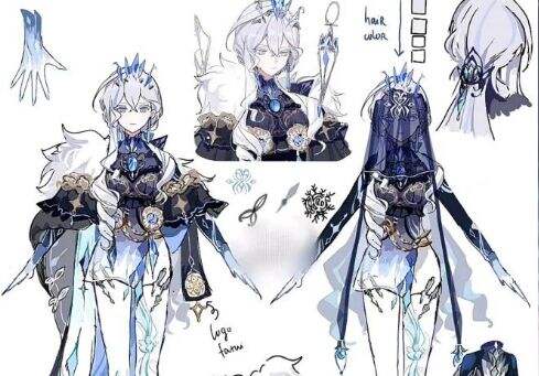 《原神》执行官少女设计图流出,冰神形象已确定,至冬场景太美了