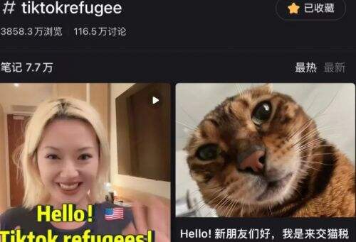 TikTok遇难,小红书却爆火,大量美国网友涌入,登顶美国下载榜第一