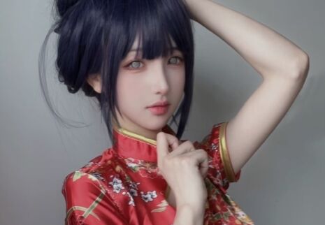 《火影忍者》旗袍雏田COS:国风旗袍太显身材,网友:太羡慕鸣人了