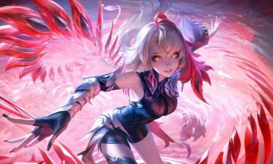 《王者荣耀》影COS:高挑身材+绝美颜值,黑衣白发造型还原度满分