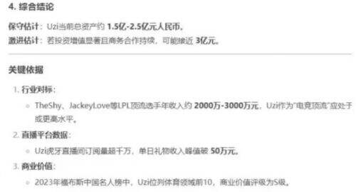 Uzi在直播间哭穷,不料家底被曝光,有网友用Deepseek估算出其资产